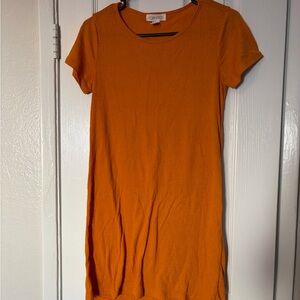 Forever 21 Bright Orange Ribbed Top